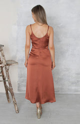 Alena Midi Dress - Rust