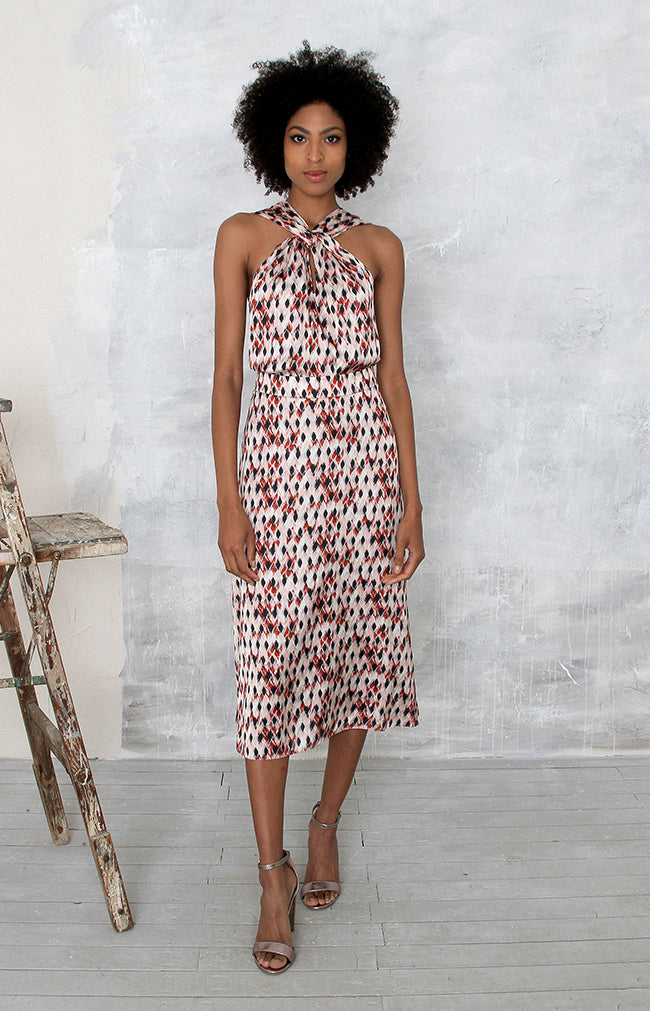 Calista Printed Top - Rust
