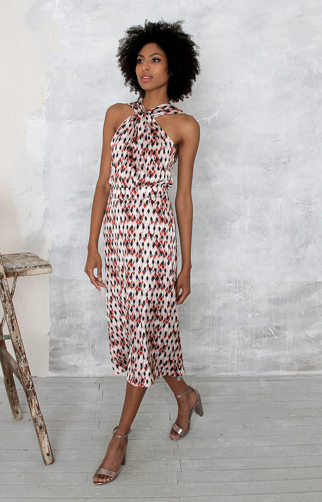 Calista Printed Top - Rust