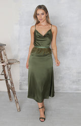 Alena Midi Dress - Olive Green