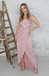 Fabia High Back Gown - Dusty Rose