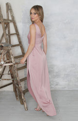 Fabia High Back Gown - Dusty Rose