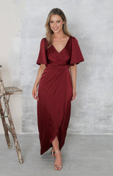 red wrap dress by Folkster