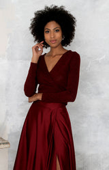 Sarena Skirt - Burgundy