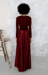 Cassia Top - Burgundy