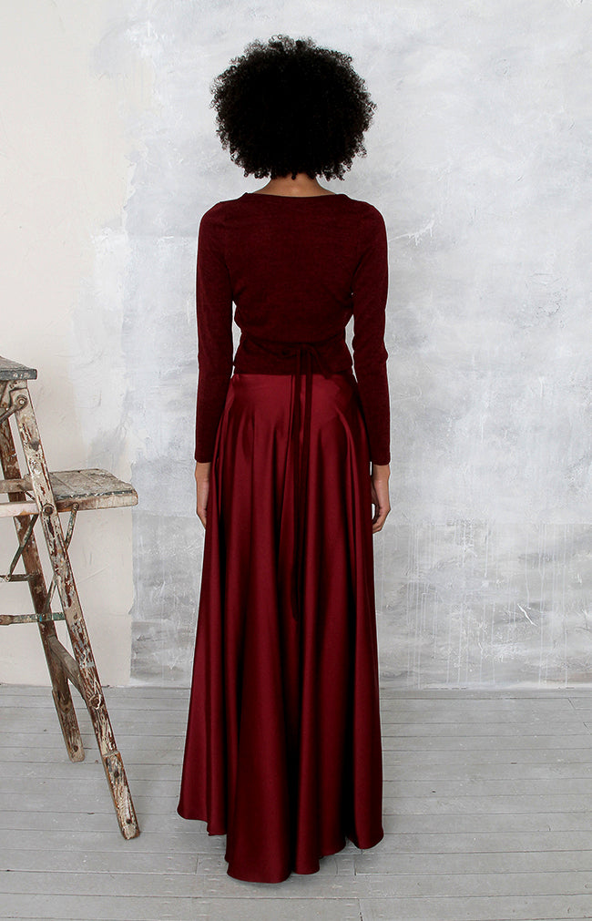 Cassia Top - Burgundy