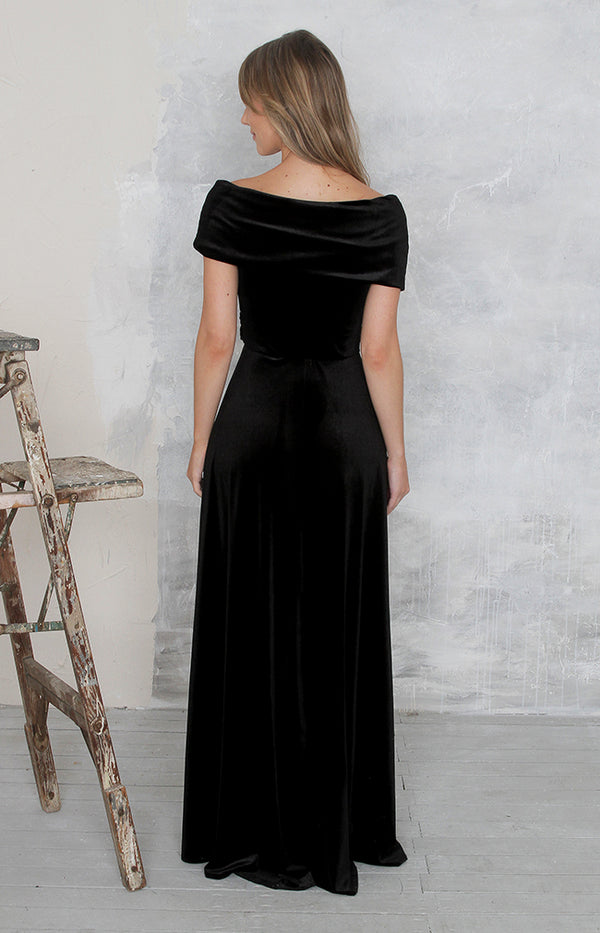 Yvette Velvet Gown - Black