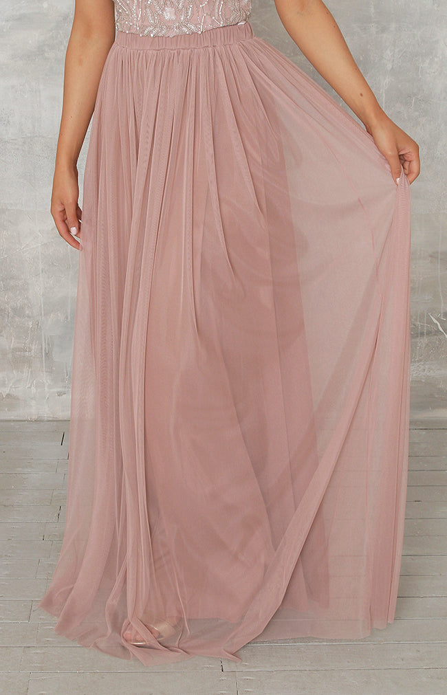 Phoebe Tulle Skirt - Dusty Rose
