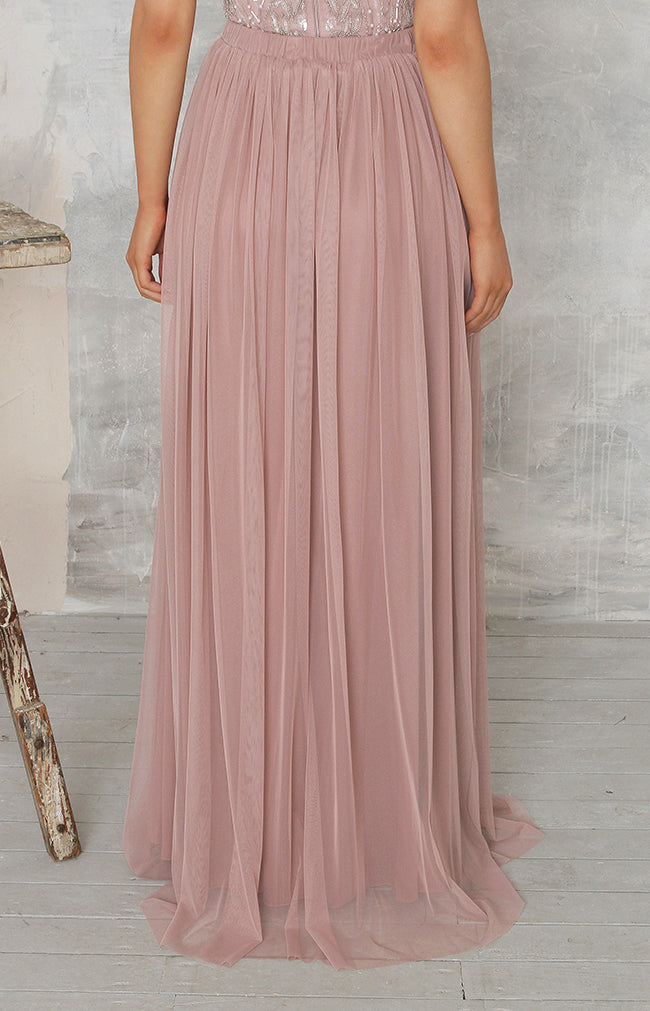 Phoebe Tulle Skirt - Dusty Rose