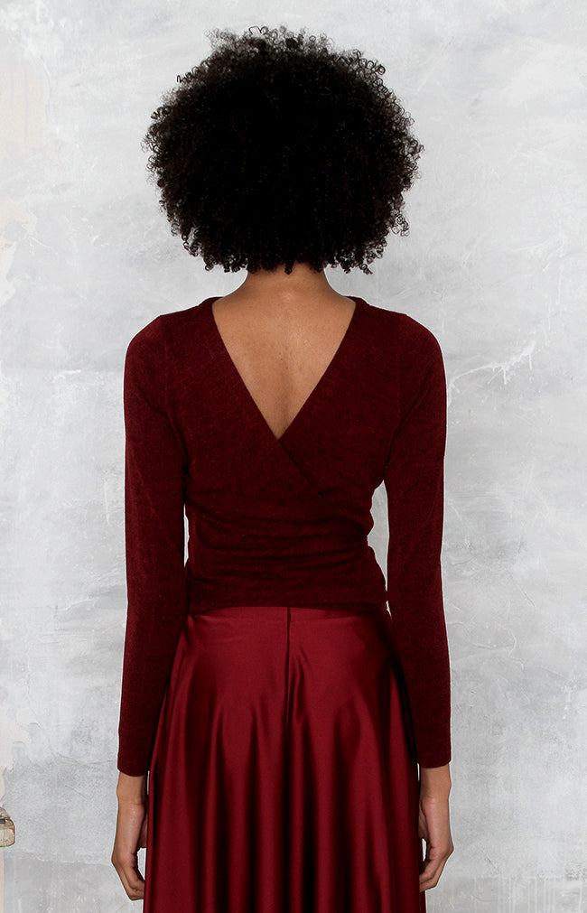 Cassia Top - Burgundy