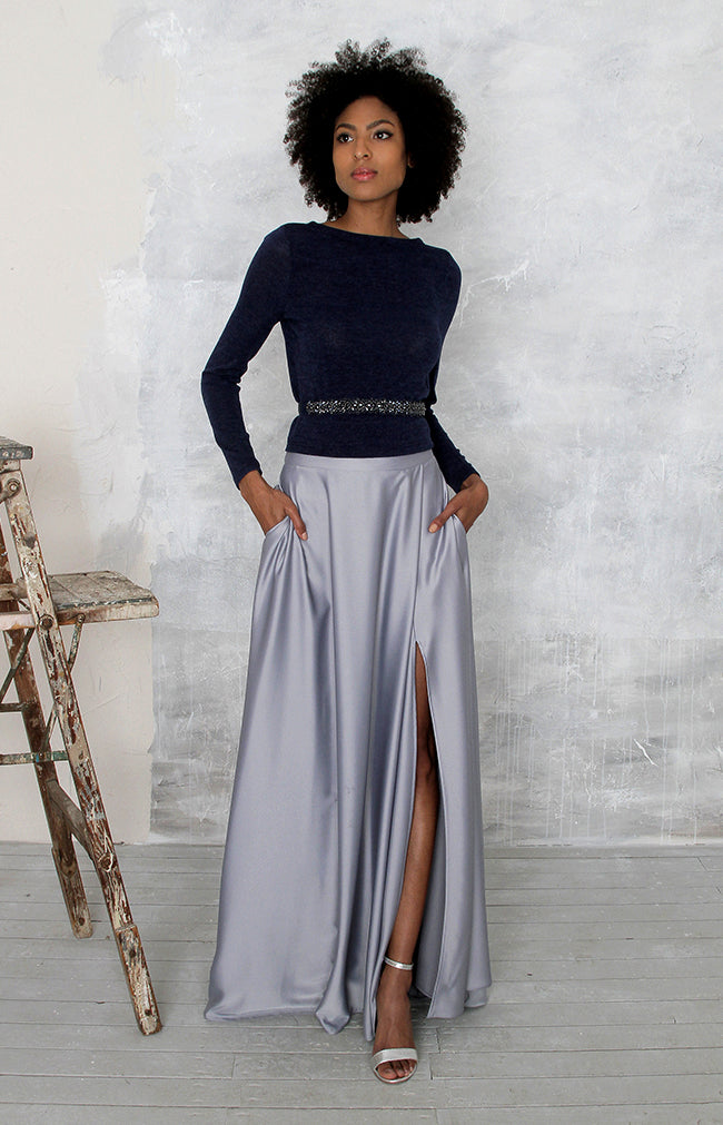 Sarena Skirt - Dusty Blue