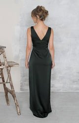 Fabia High Back Gown - Forest Green