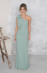 sage floor length dress by Folkster