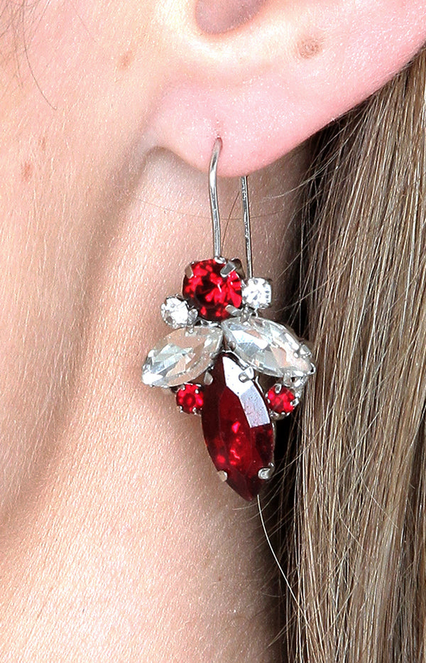 Satara Earrings Burgundy Folkster