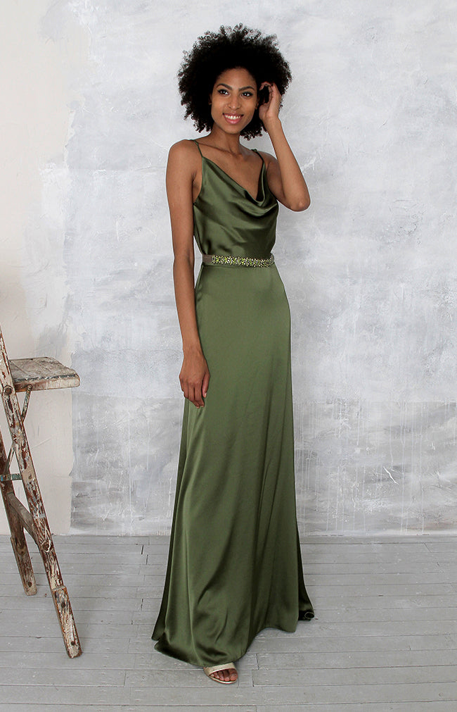 Rian Gown - Olive Green