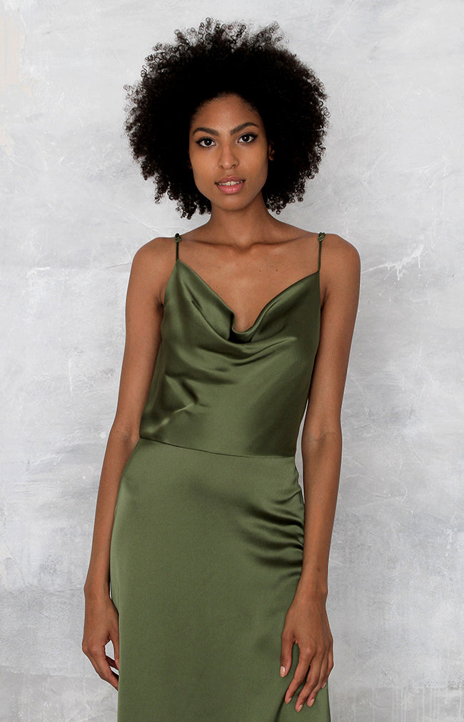 Rian Gown - Olive Green