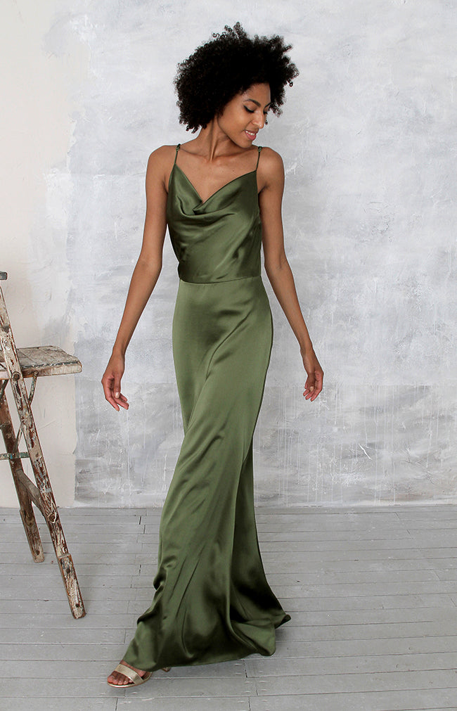 Rian Gown - Olive Green