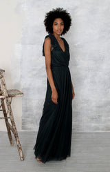 Danya Tulle Gown - Forest Green