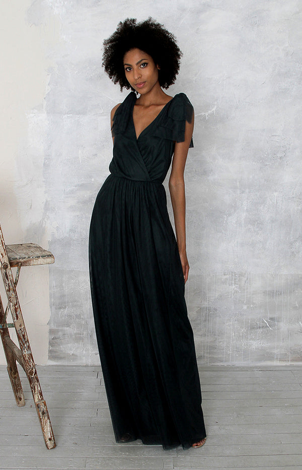 Danya Tulle Gown - Forest Green