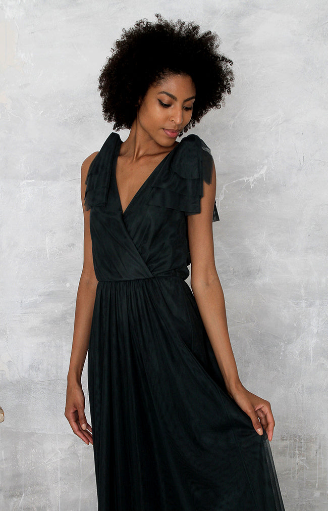 Danya Tulle Gown - Forest Green