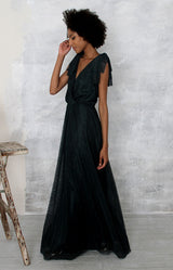Danya Tulle Gown - Forest Green