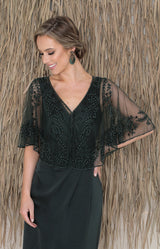 Elodie Cape - Forest Green