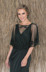 Elodie Cape - Forest Green