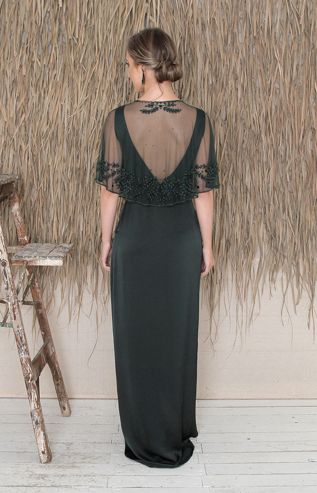 Elodie Cape - Forest Green