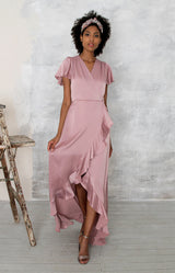 Rowe High/Low Gown - Dusty Rose