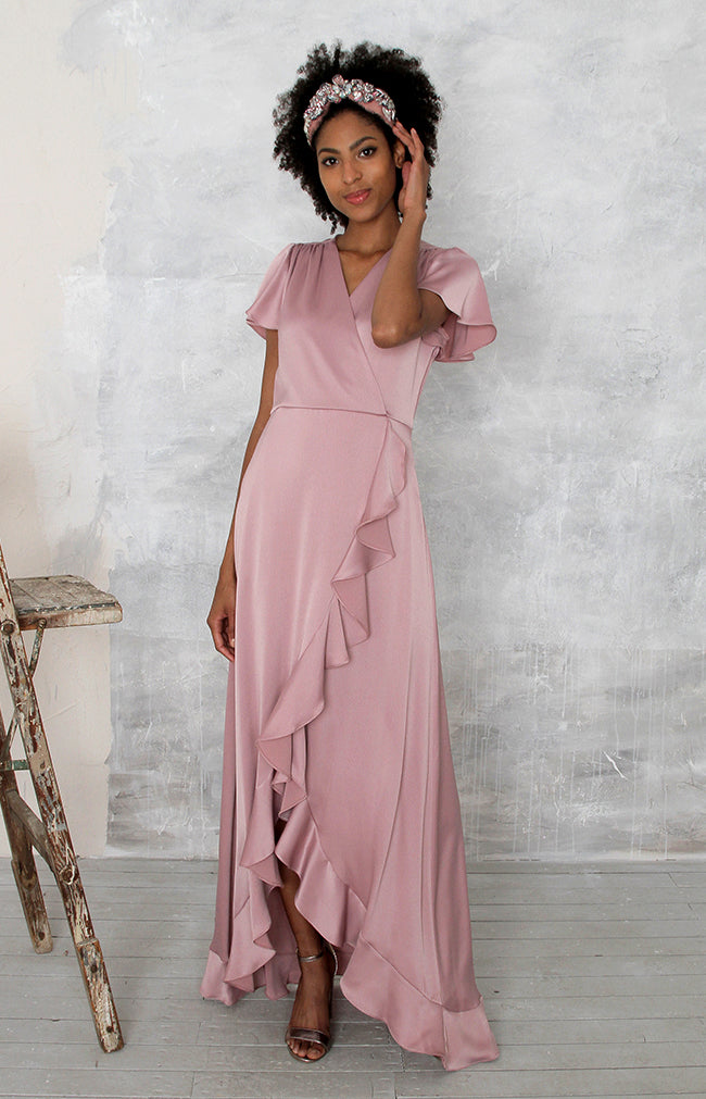 Rowe High/Low Gown - Dusty Rose