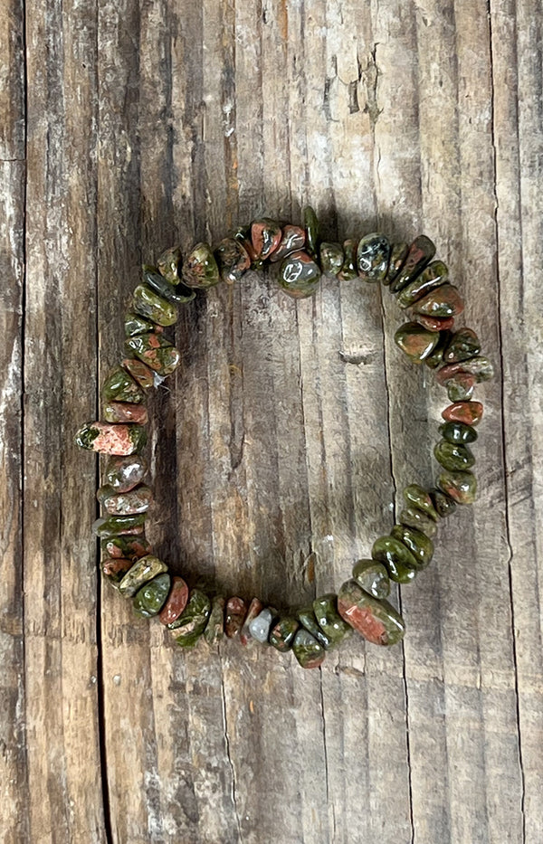Green Jasper Chipstone Bracelet