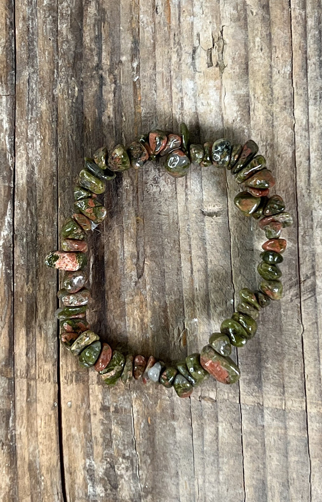 Green Jasper Chipstone Bracelet