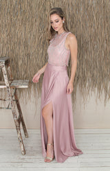 Paloma Over/Under Top - Dusty Rose