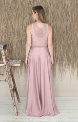 Paloma Over/Under Top - Dusty Rose