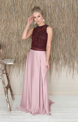 Salma Over/Under Top - Burgundy
