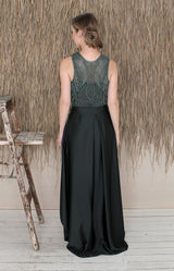 Paloma Over/Under Top - Forest Green