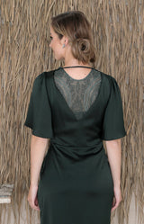 Paloma Over/Under Top - Forest Green
