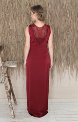 Paloma Over/Under Top - Burgundy