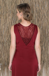 Paloma Over/Under Top - Burgundy