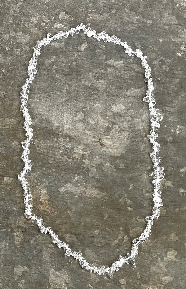 Clear Quartz Crystal Chip Necklace