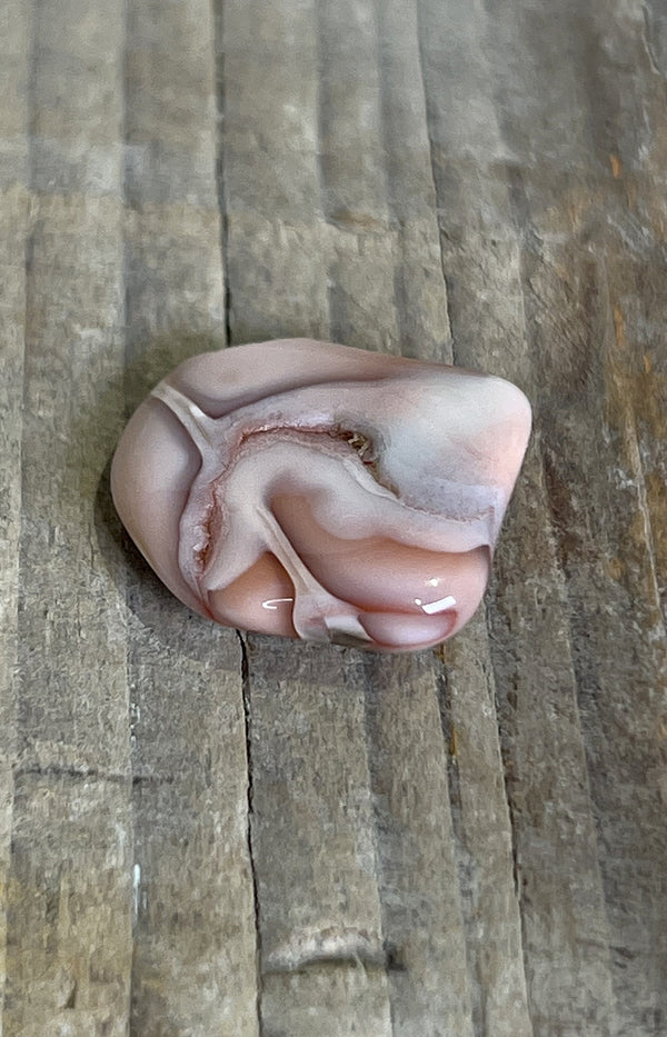 Grey & Pink Agate Tumblestone