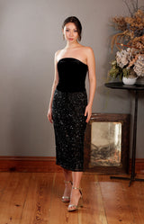 Rue Velvet Bodice - Black