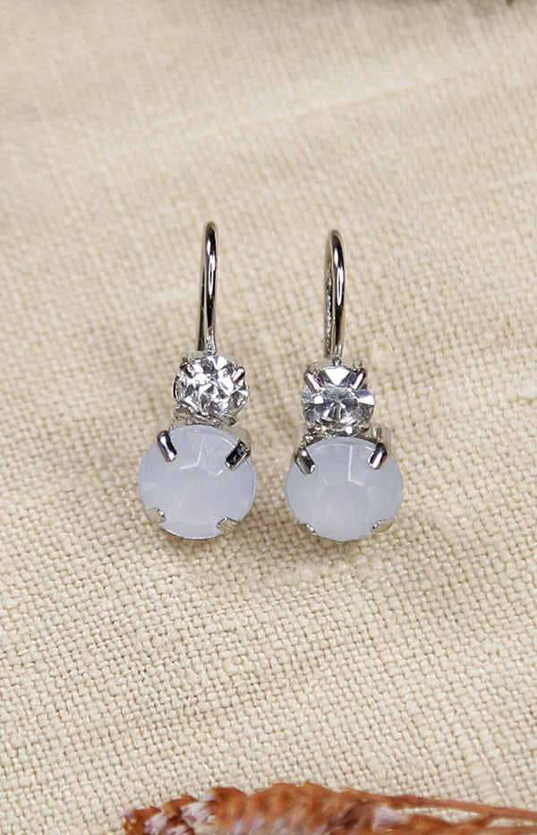 Panola Earrings - Ivory/Crystal