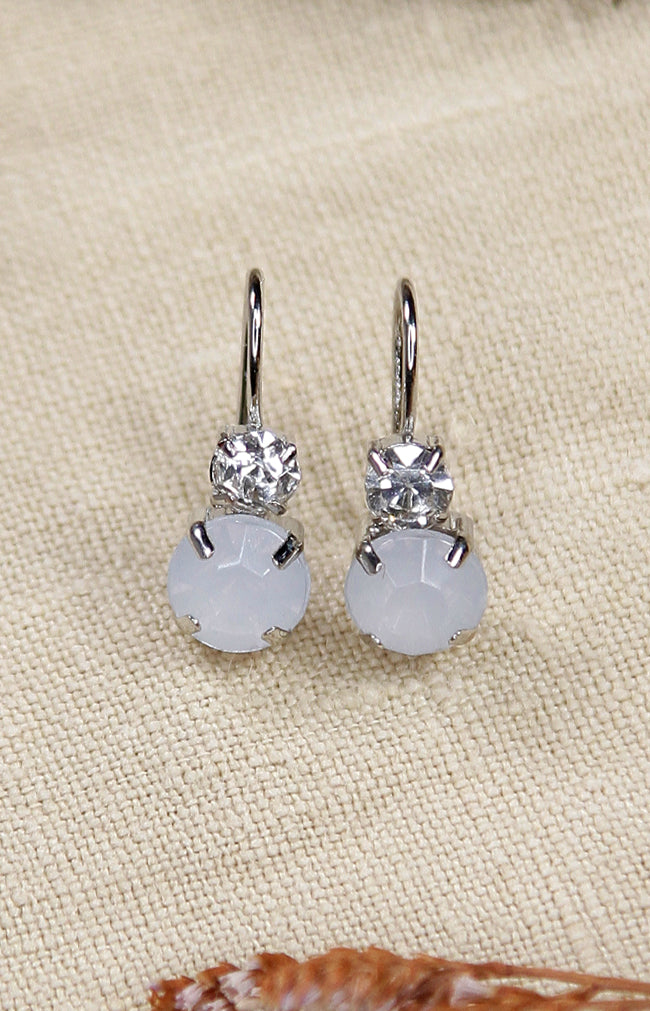 Panola Earrings - Ivory/Crystal