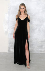 Luda Velvet Gown - Forest Green