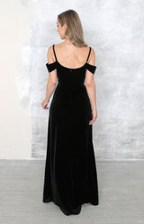 Luda Velvet Gown - Forest Green