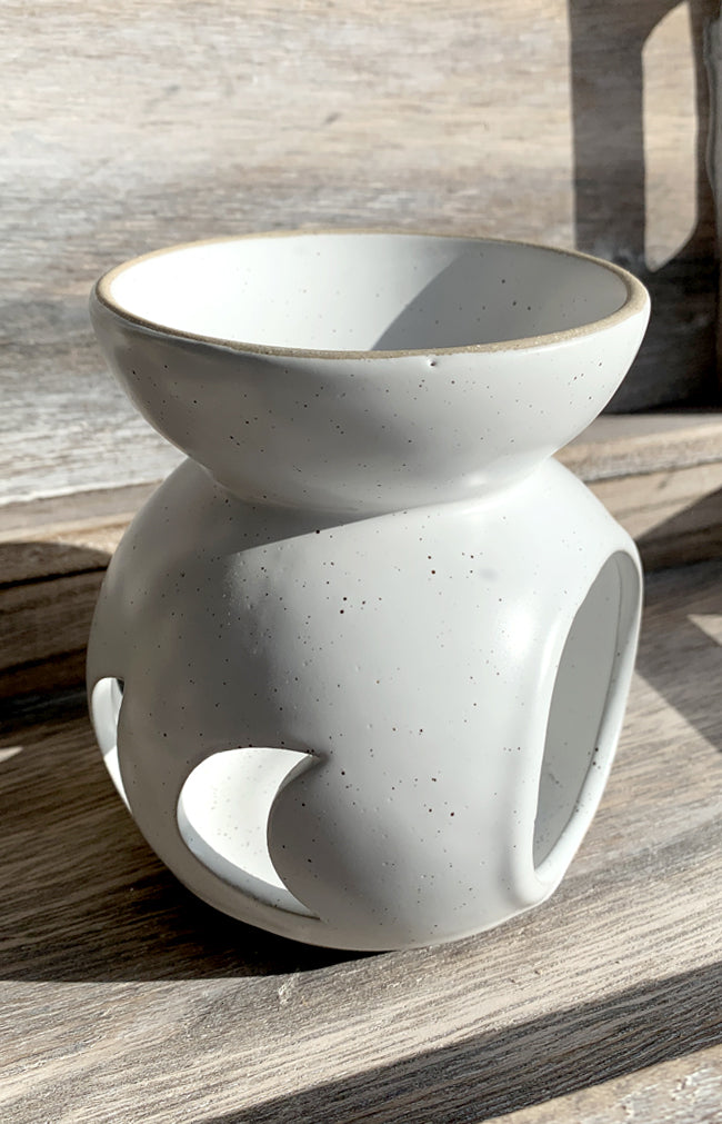 Moon Phases Oil Burner - White