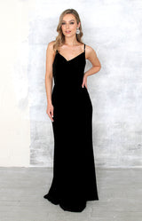 Rian Velvet Gown - Black