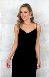 Rian Velvet Gown - Black