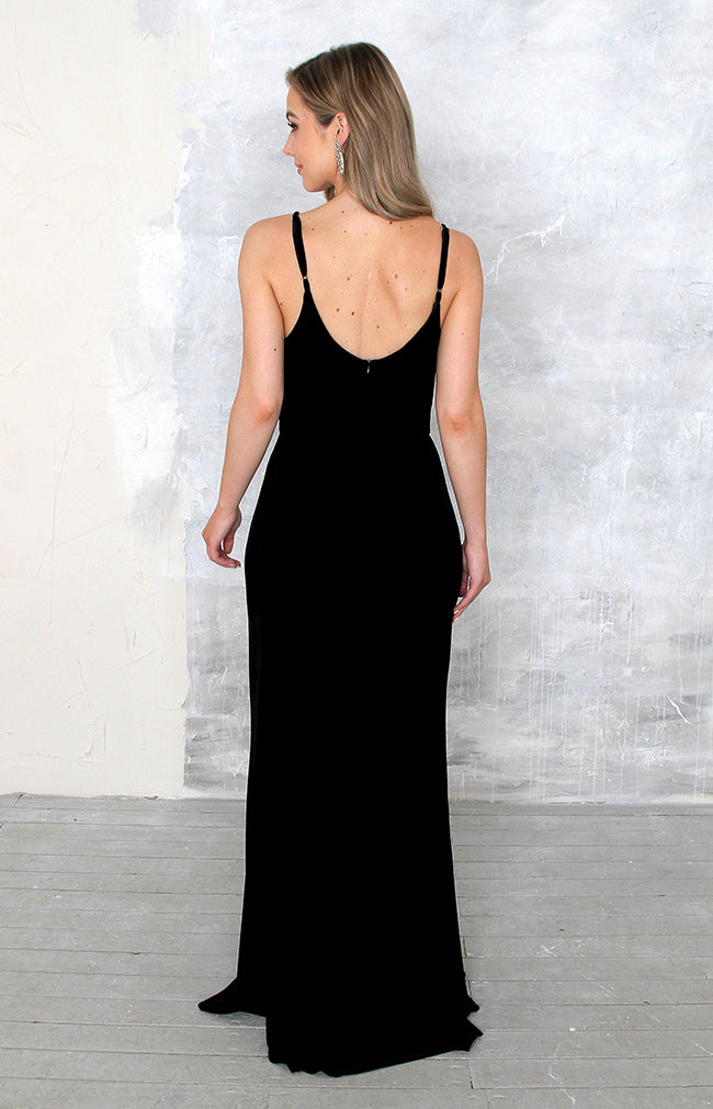 Rian Velvet Gown - Black